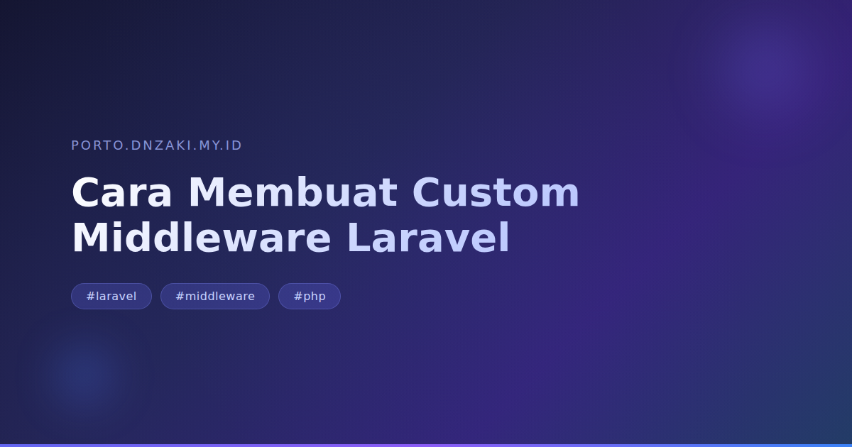 Cara Membuat Custom Middleware di Laravel